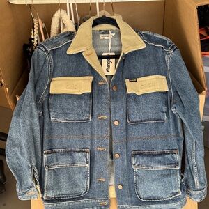 Wrangler Denim Jacket with Cream Corduroy Details